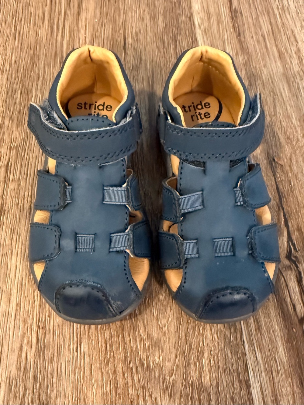 Stride Rite SRTech Archie Sandal Shoes Boys Size 5M Toddler Blue Leather Comfort